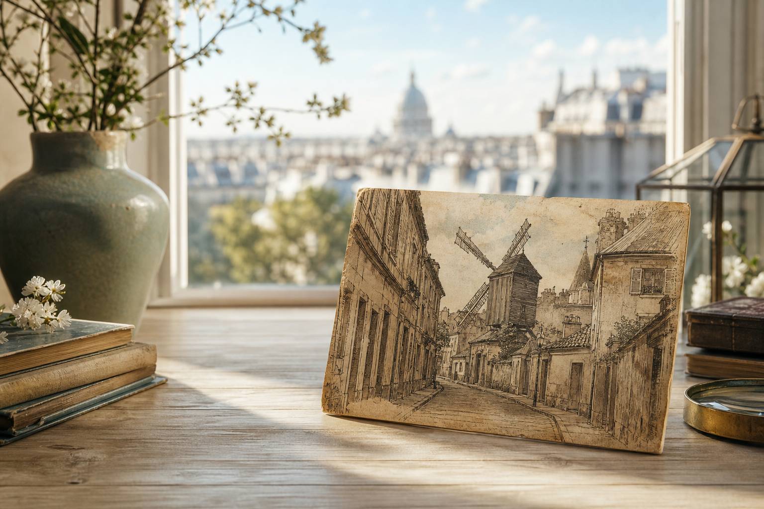 Ambiance visuelle pour l'article à la découverte des rues parisiennes hér
